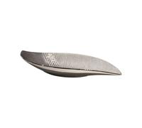 Gilde Schale, modelo "Bridgetown", con diseño a rayas, de cerámica, en color gris y plateado, unidad, L. 16.5 cm, Ancho 48.5 cm, Alto 6 cm. Código: 43207 4009079432077