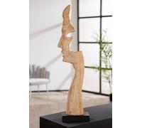 GILDE Silueta de Madera de Mango Natural, diseño de Cara, 67 cm de Alto, 16 cm de Ancho, 9 cm de Profundidad