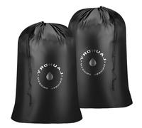 Giloty 2 bolsas de lavandería con cierre de cordón, 60 x 85 cm, bolsa de lavandería plegable, bolsa de ropa sucia para maletas, bolsas de ropa sucia para viajes, camping y dormitorio, color negro