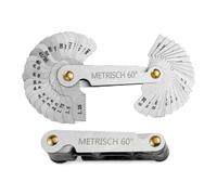 Giloty Juego de calibre de rosca 52 piezas - Herramienta de medición métrica e imperial de acero inoxidable