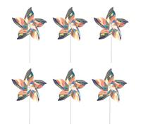 GILWUMO 6 Unidades Espantapajaros Exterior, Molinillos de Viento Ahuyentador de Aves Transparente de Plástico 22cm