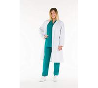 GIMA - Abrigo de laboratorio blanco para mujer, 54, ropa de trabajo médico, hecha de 100% algodón de alta calidad, talla 54 de la UE, línea profesional y elegante.