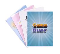 gimboo Cuaderno escolar/formato A5 16/16 hojas cuadriculadas/mixed 20 unidades/paquete de diseños surtidos/para niños para escolarización primaria/sin borde/tarjetas blancas/cuadros azules
