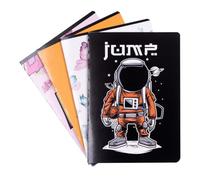 gimboo Cuaderno escolar/formato A5 32/32 hojas rayadas/mixtas, paquete de 8 unidades/paquete, diseños surtidos/para niños para escolarización para estudiantes de primaria/con margen/tarjetas blancas