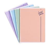 gimboo Cuaderno escolar/formato A5 60/60 hojas cuadriculadas/mixtas, paquete de 4 unidades/paquete, diseños surtidos/para niños para la escolarización para estudiantes de primaria/con borde/tarjetas