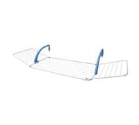 Gimi Brezza 200 Tendedero de balcón de Acero y Resina, 18 m de Longitud de tendido, Color azul, blanco, exterior, 180x55x28 cm