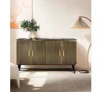 GINER Y COLOMER Aparador 4 Puertas Madera Mango Mármol Bronce 150x40x86 cm