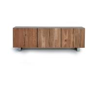 GINER Y COLOMER Aparador de 6 puertas en madera de acacia y metal, Natural
