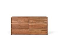GINER Y COLOMER Aparador de seis cajones en madera de acacia natural