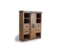 GINER Y COLOMER Armario de estilo industrial en madera de mango y metal