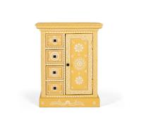 GINER Y COLOMER Cómoda de madera de mango con puerta decorada artesanalmente