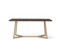 GINER Y COLOMER Mesa de comedor de madera de mango y base de metal 200cm
