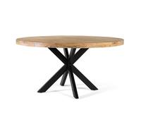 GINER Y COLOMER Mesa de comedor redonda de madera de mango 150 cm