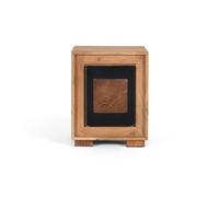 GINER Y COLOMER Mesita de noche de madera de mango Natural y negro