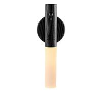 Gingko Lámpara de pared LED inteligente, recargable, con sensor de movimiento, hecha de madera natural con base magnética, color negro