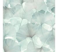 Ginko Dream Azulado Vinilo Papel Pintado Erismann 1047018 Moderno Textura Hoja