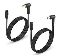 GINTOOYUN 2 cables de alimentación DC7909 de 14 AWG DC7,9 mm x 0,9 mm, ángulo recto, macho de 90 grados a hembra de 7,9 mm x 0,9 mm, cable de extensión de alimentación para panel solar, estación de