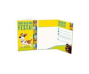 Giocoplast Secret Life of Pets (The) - 6 Inviti con Busta Merchandising
