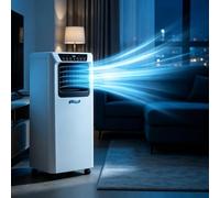 GIOFEOIK Aire Acondicionado Portátil 9000BTU Silencioso, Unidad AC Inteligente con Deshumidificador y Ventilador, Enfría Habitaciones hasta 300 pies Cuadrados, Control R, 8000btu
