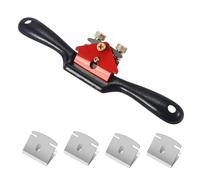 GIONAR Plano de madera, cepilladoras de 210 mm para madera, herramienta Spokeshave con 4 cuchillas de repuesto, herramientas de carpintería para carpintería y entusiastas del bricolaje manual