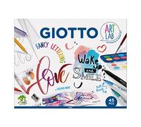 Giotto Kit de arte Art Lab Fancy Lettering, 45 piezas con rotuladores, acuarelas y lápiz de grafito