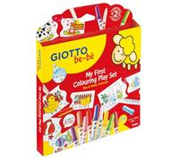 Giotto be-bè My First Colouring Play Set, Rotuladores de Fibra Súper Lavables, Punta 5 mm, Estuche de Cartón, 14 colores surtidos, 24 piezas