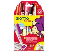 Giotto Rotuladores fibra be-bè súperlavables cambiacolor punta maxi 5 mm, estuche 8 u. y 12 tarjetas