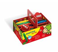 Giotto be-bè Súper Ceras Súper Lavables, 10 colores surtidos, 2 sacapuntas, 40 unidades
