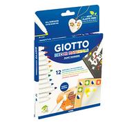 Giotto Rotuladores Multisuperficie Decor Materials – Punta media 4 mm, Estuche sin plástico, 12 uds