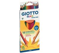 Giotto elios wood free pack de 12 lapices triangulares de colores - si