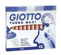 Giotto F456013 Turbo Maxi Marcador, Ocre Rojo, Caja de 12