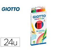 Giotto Lápices de colores 3.0 mina 3 mm caja de 24 colores surtidos