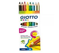 Giotto Lápices de Colores Giotto Mega Estuche 8 Uds. (6 Colores + Oro + Plata)