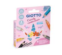 GIOTTO Make Up Candy Collection, Lápices Cosméticos Suaves Fórmula Fácilmente Lavable, Mina Cosmética 6,25mm, Colores Surtidos, 6 Unidades