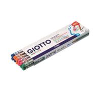 Giotto Lápices de grafito con goma HB-2 hexagonal, surtidos 4 colores, caja 12 unidades