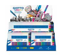 Giotto Rotuladores Turbo Pro de doble punta con expositor de sobremesa, 10 cajas surtidas