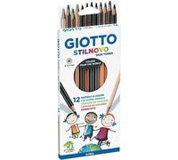 GIOTTO Stilnovo Skin Tones, Lápices de Colores Skin Tones, Forma Hexagonal, Mina 3.3mm, Colores Surtidos, 12 uds.