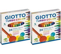 Giotto Turbo Color Rotuladores, Estuche 24 unidades (Paquete de 2)