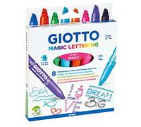 GIOTTO Turbo Giant, Rotuladores Lettering , Punta Especial, Colores Surtidos, 8 unidades