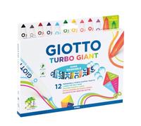 GIOTTO Turbo Giant, Rotuladores Lavables, Punta Cónica, Punta 7.5mm, Colores Surtidos, 12 unidades