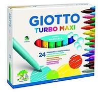 Giotto turbo maxi pack de 24 rotuladores - punta gruesa 5mm - tinta al agua - lavable - colores surtidos