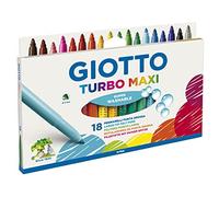 Giotto Rotuladores para colorear Turbo Maxi Estuche con asa 18 uds colores surtidos