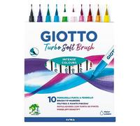 Giotto Rotuladores Turbo Soft Brush Punta de Pincel Colores Surtidos 10 uds