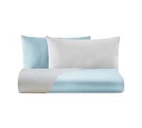 Giovanni Dolcinotti - Juego de Funda nórdica de Matrimonio Reversible - 2 Fundas de Almohada - Frozen/Perla - 100% percal de algodón - Made in Italy - Modelo Boston