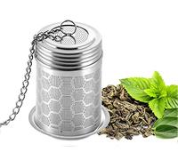 Gipizi 2 Piezas Infusor de Te, Infusion Filtro de Te Acero Inoxidable Malla Fina, Colador Te Filtro Te con Tapa y Bandeja de Goteo, Filtro Infusiones para Teteras Tazas Café Ollas (1)