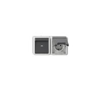 Gira 417730 Combo De Enchufe Horizontal IP44 Gris - 417730