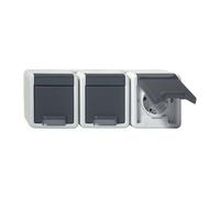 GIRA 4789 30 Schuko 3f waager. KD WG AP Gris
