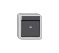 GIRA 515130 Taster BA interruptor eléctrico de 1 módulo, Negro, Gris