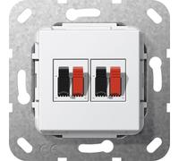 Gira Doble Conexión De Altavoz Base Inserto Blanco Puro - 569303
