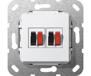 Gira Doble Conexión De Altavoz Base Inserto Blanco Puro - 569303